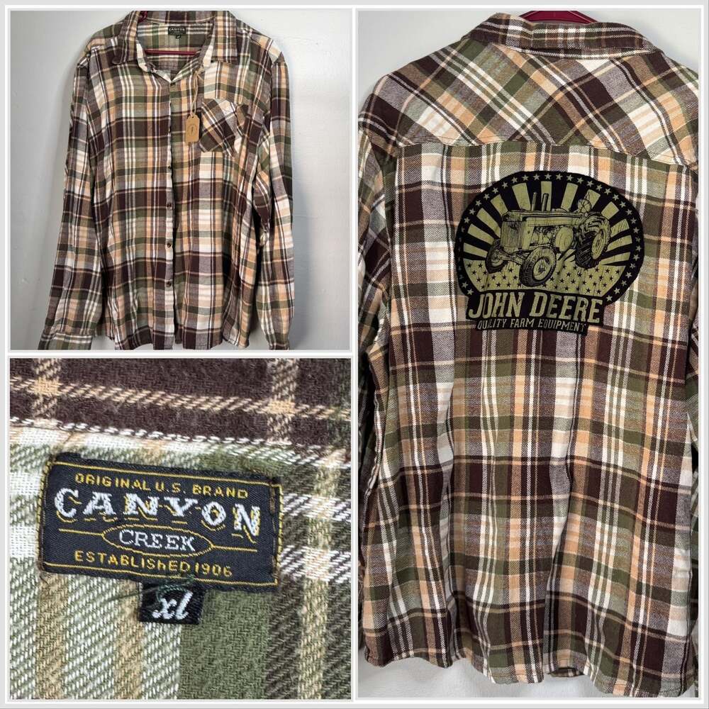 Custom thrifted upcycled machine sewn one of kind flannel.